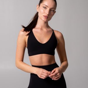 Heliovara Sports Bra - Onyx Black And White