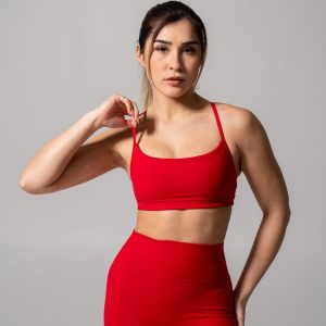 Reversible Sports Bra - Lipstick Red And Miami Vice