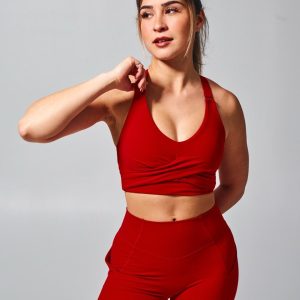 Heliovara Wrap Sports Bra - Lipstick Red
