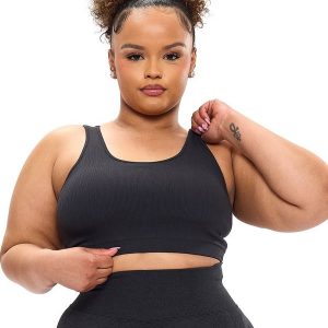 Scoop Seamless Sports Bra - Charcoal