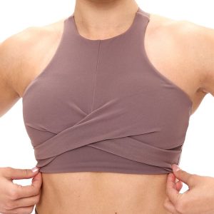 Heliovara Crew Sports Bra - Mocha Berry