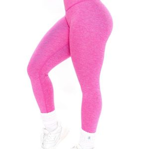 Heliovara Heathered Legging 26" - Candy Crush Pink