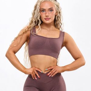 Synergy Seamless Sports Bra - Mocha Berry