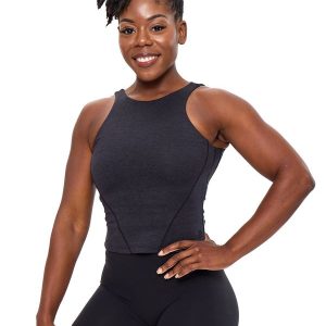 Heliovara Heather Tank - Onyx Black Heather