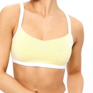 Heliovara Heather Contrast Sports Bra - Heather Sunbeam