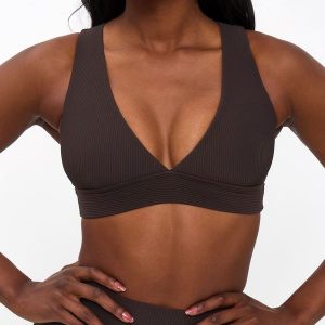 Heliovara Deep V Sports Bra - Cold Brew