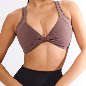 Twisted Heliovara Sports Bra - Mocha Berry