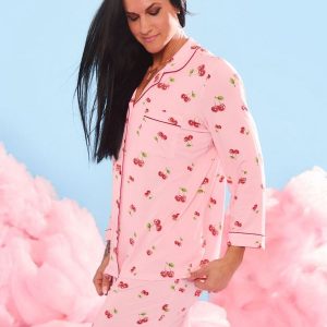 Pajama Pants Set - Cherry Print