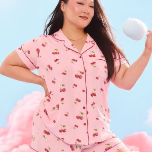 Pajama Shorts Set - Cherry Print