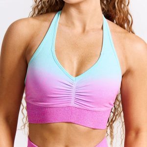 Halter Seamless Sports Bra - Candy Floss Ombre