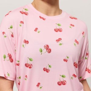 Pajama Tee Shirt - Cherry Print