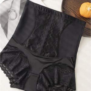 Lace Trim Fitted Hot Pants - Black