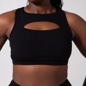 Sprint Her Sports Bra - Onyx Black