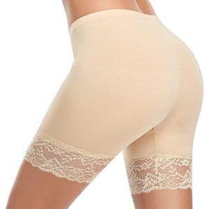 Modal Lace Lounge Shorts - Nude