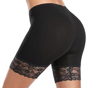 Modal Lace Lounge Shorts - Black