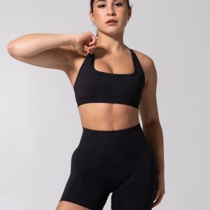 Power Seamless Sports Bra - Heather Charcoal