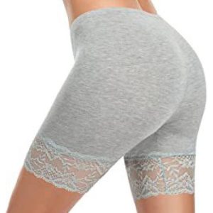 Modal Lace Lounge Shorts - Grey